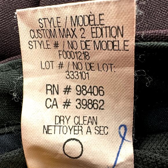 Theory Custom Max 2 Stretch Italian Wool Relaxed Fit Pant Straight Eggplant 10 - Picture 5 of 6